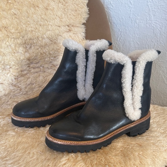 Marc Fisher Black Leather Ankle Boots - Picture 3 of 7